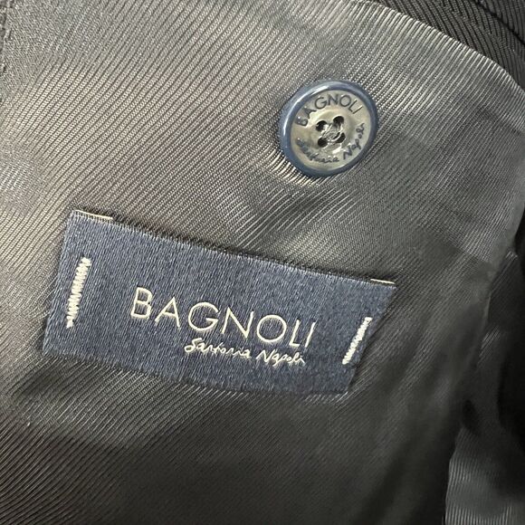 Bagnoli Sartoria Napoli Suit Wool Gray Virgin Wool & Cashmere Blend Size 44 US - Picture 6 of 16
